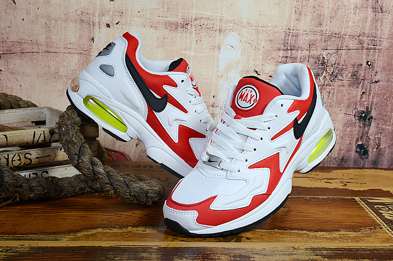 Men Air Max2 Light White Red Black Running Shoes